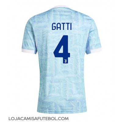 Camisa de Futebol Juventus Federico Gatti #4 Equipamento Secundário 2025-26 Manga Curta Camisa de Futebol Juventus Federico Gatti #4 Equipamento Secundário 2025-26 Manga Curta